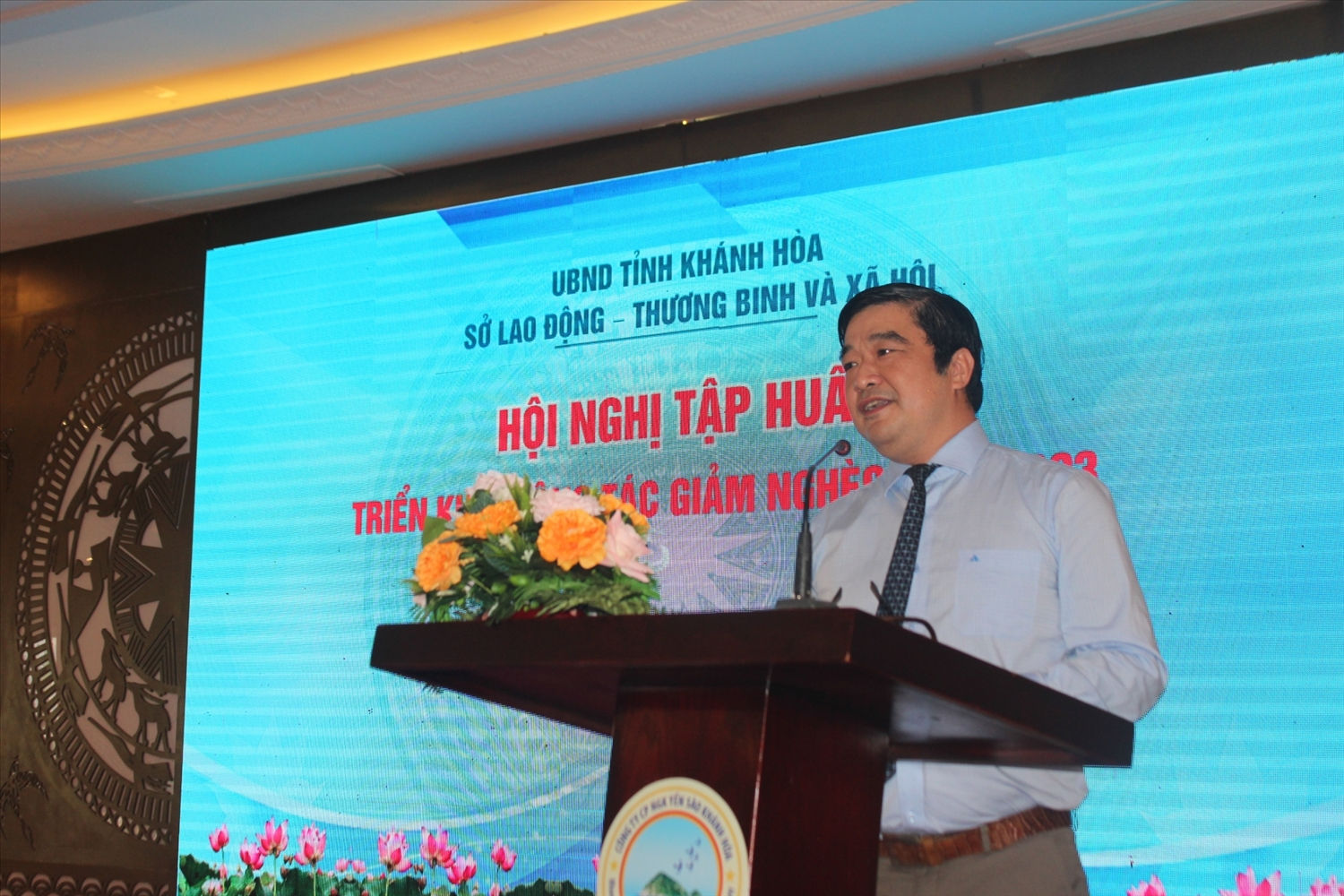 Ông Tạ Hồng Quang - Giám đốc Sở Lao động - Thương binh và Xã hội triển khai nhiệm vụ công tác giảm nghèo