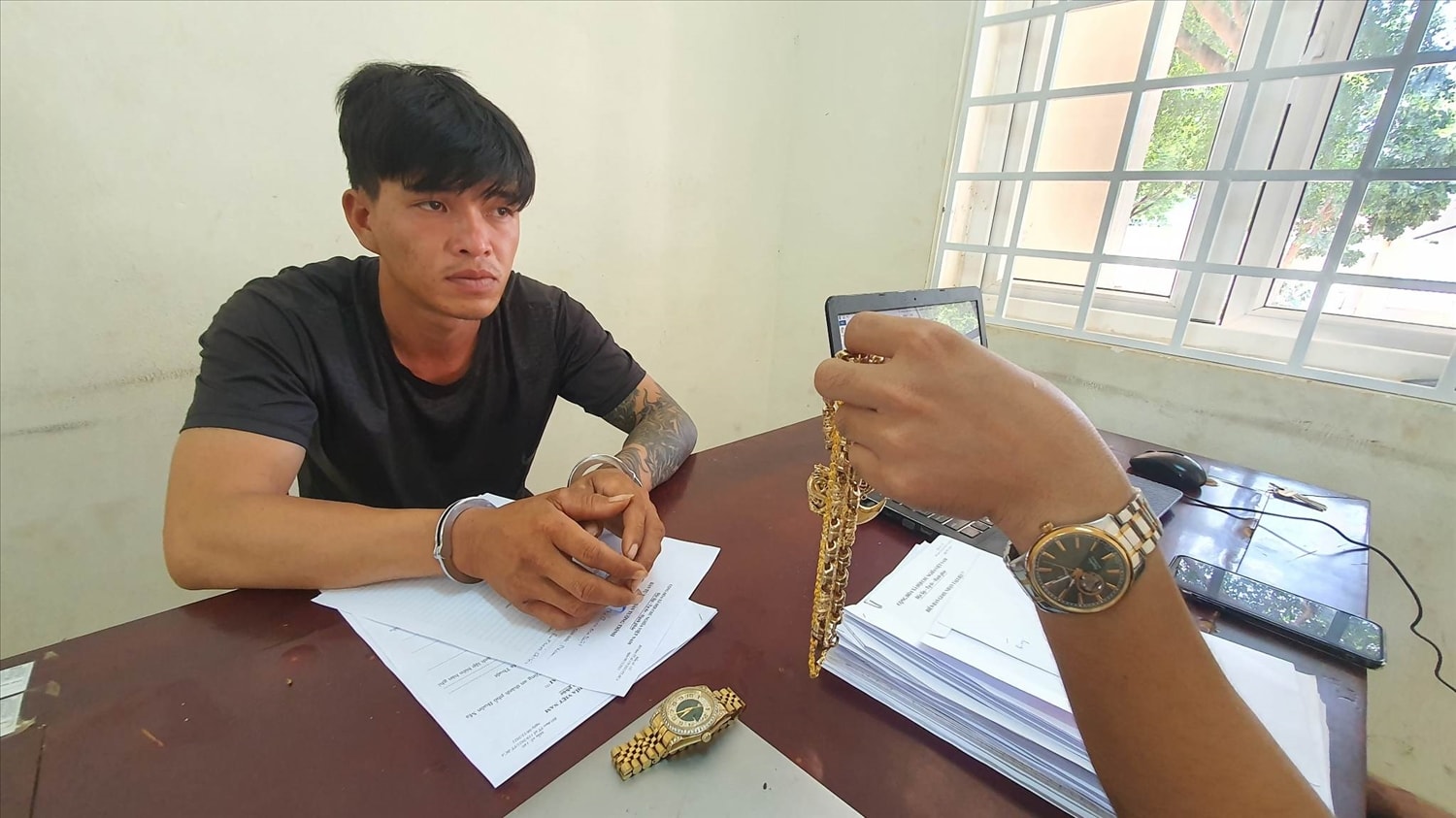 Đối tượng Nguyễn Duy Khánh tại cơ quan điều tra