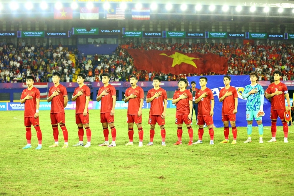 U22 Việt Nam đứng vị trí nhì bảng B do thua hiệu số (Ảnh IT) U22 Việt Nam đứng vị trí nhì bảng B do thua hiệu số (Ảnh IT)