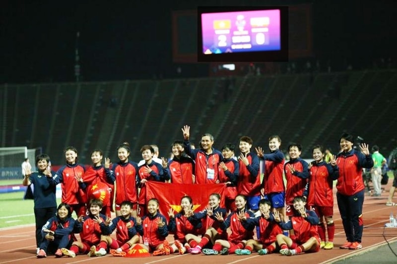 Đội tuyển nữ Việt Nam lập kỳ tích với 8 lần giành Huy chương Vàng SEA Games, trong đó có 4 kỳ liên tiếp. (Ảnh: VFF) Đội tuyển nữ Việt Nam lập kỳ tích với 8 lần giành Huy chương Vàng SEA Games, trong đó có 4 kỳ liên tiếp. (Ảnh: VFF)