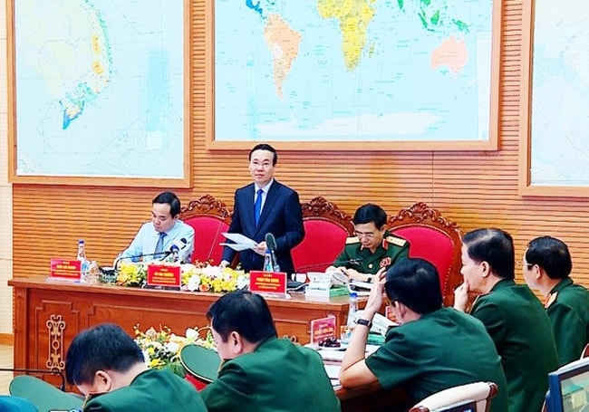 Chủ tịch nước Võ Văn Thưởng phát biểu tại buổi làm việc