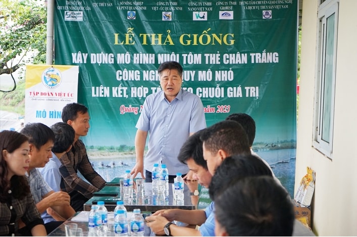 Ông Lê Quốc Thanh, Giám đốc Trung tâm Khuyến nông quốc gia phát biểu tại buổi lễ Ông Lê Quốc Thanh, Giám đốc Trung tâm Khuyến nông quốc gia phát biểu tại buổi lễ