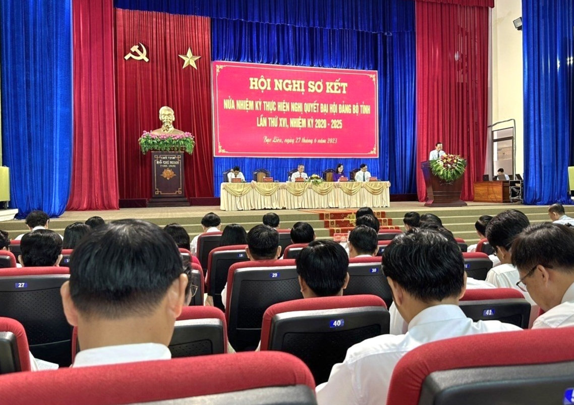 Hội nghị sơ kết nửa nhiệm kỳ thực hiện Nghị quyết Đại hội Đảng bộ tỉnh Bạc Liêu lần thứ XVI và Chương trình thực hiện Nghị quyết Đại hội lần thứ XIII của Đảng