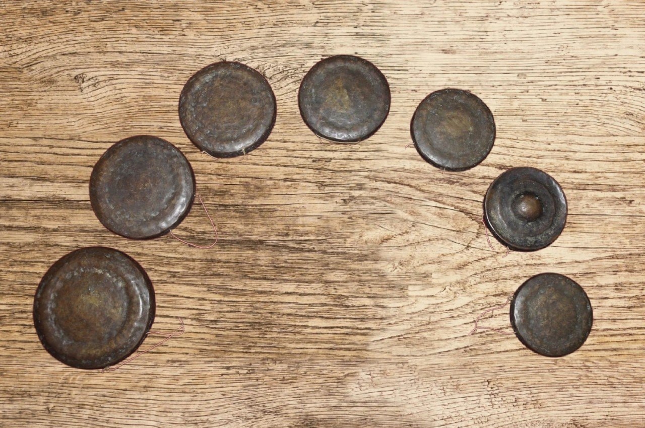 Bộ chiêng M’lem đang lưu giữ tại Bảo tàng tỉnh Gia Lai (Ảnh: Xuân Toản)