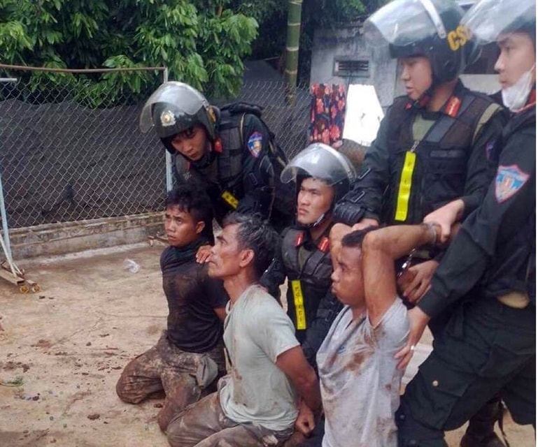 Một số đối tượng khủng bố trong vụ án bị Công an bắt giữ