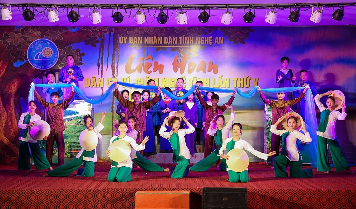 Một tiết mục tham gia Liên hoan dân ca ví, giặm tỉnh Nghệ An