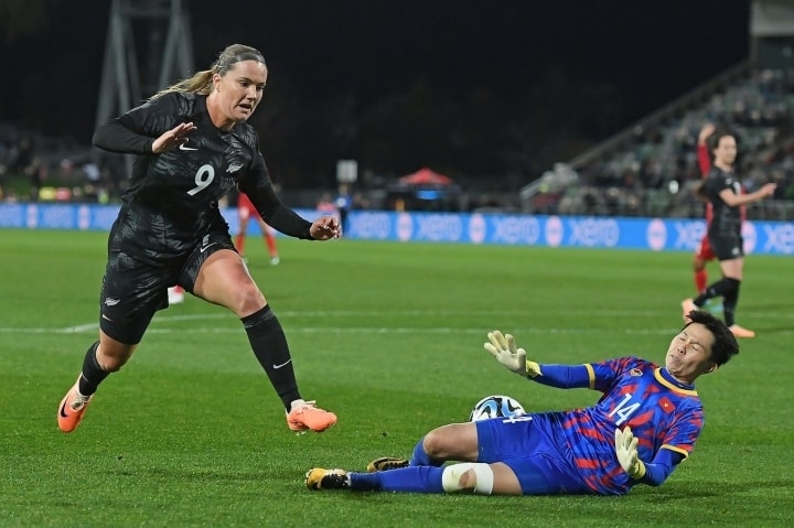 Thủ môn Kim Thanh thi đấu xuất săc tại World Cup nữ 2023 (Ảnh IT)