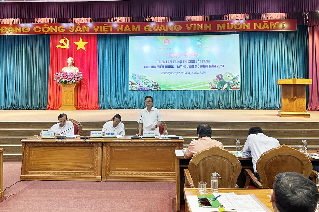 Ban Tổ chức cung cấp thông tin cho báo chí về Triển lãm và Hội thi sinh vật cảnh khu vực miền Trung - Tây Nguyên mở rộng năm 2023