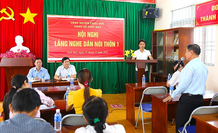 Mô hình “Ngày thứ bảy - Lắng nghe dân nói” đã góp phần giúp chính quyền địa phương tại huyện Châu Đức, tỉnh Bà Rịa - Vũng Tàu kịp thời nắm bắt những tâm tư, nguyện vọng chính đáng của nhân dân