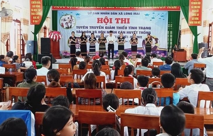 Xã Long Mai tổ chức Hội thi tuyên truyền giảm thiểu tình trạng tảo hôn và hôn nhân cận huyết thống năm 2022