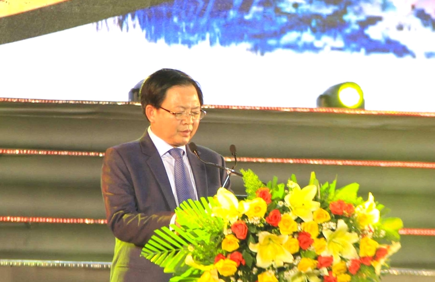 Bí thư Tỉnh ủy Bình Định Hồ Quốc Dũng phát biểu chào mừng Ngày hội