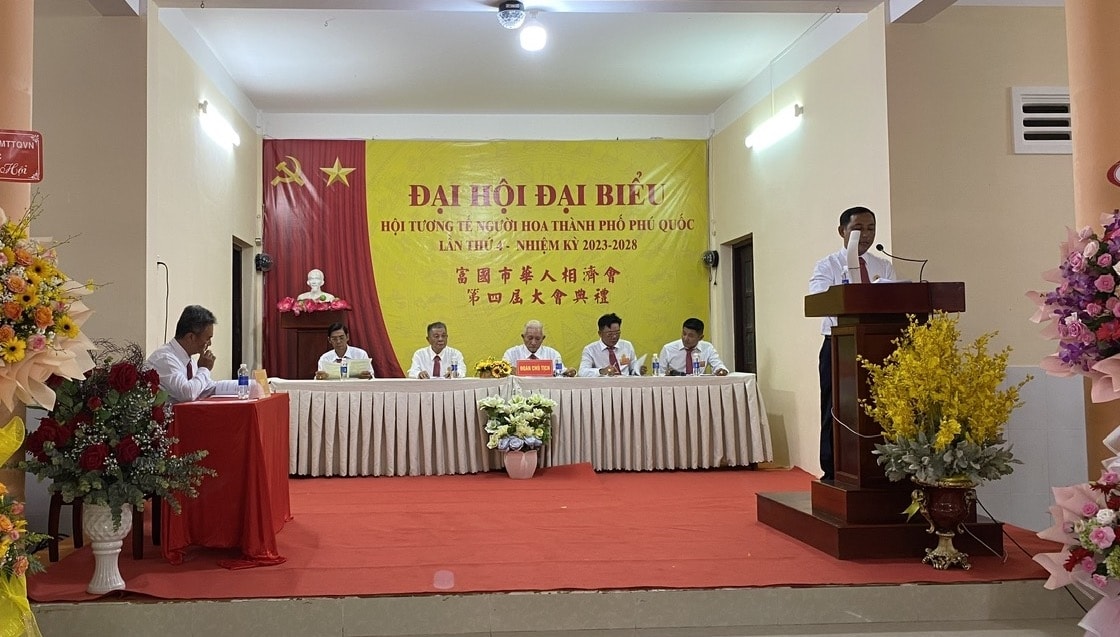 Đại hội đại biểu lần thứ IV, nhiệm kỳ 2023-2028 Hội Tương tế người Hoa TP. Phú Quốc được long trọng tổ chức