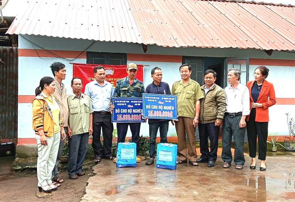 Hỗ trợ bò sinh sản cho 14 hộ nghèo huyện Đăk Tô (Kon Tum) 