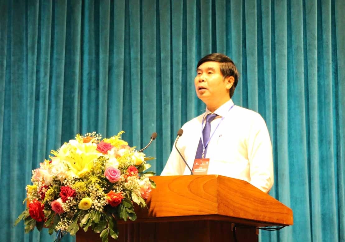 Ông Lâm Hải Giang - Phó Chủ tịch UBND tỉnh Bình Định phát biểu khai mạc triển lãm