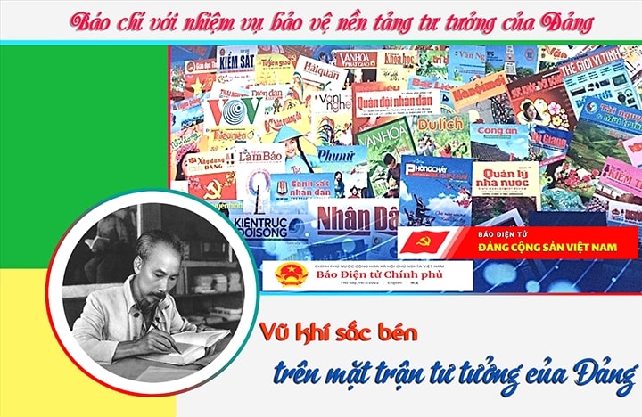 Báo chí có sứ mệnh quan trọng trong việc bảo vệ nền tảng tư tưởng của Đảng. (Ảnh Tư liệu)