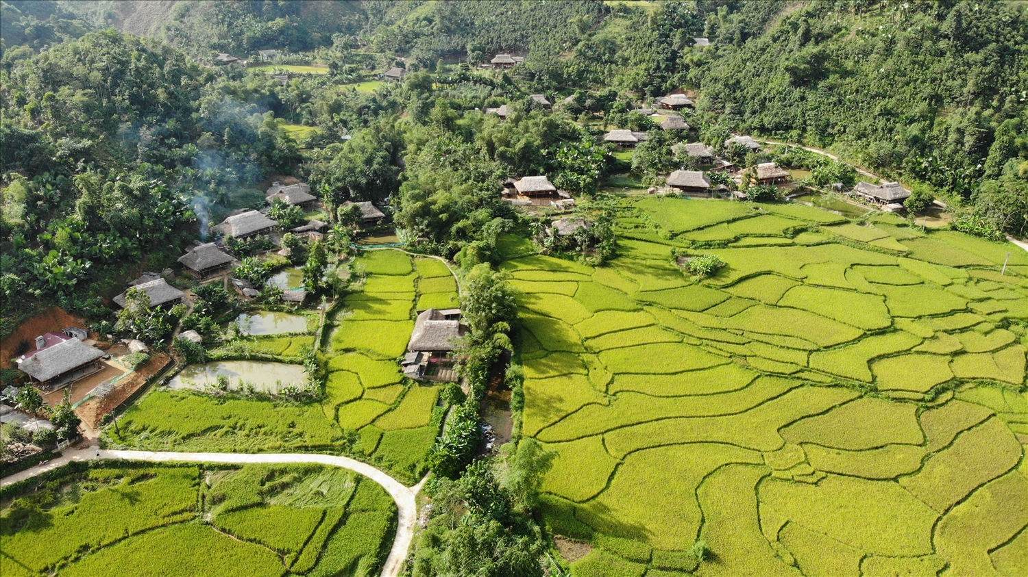 Điểm du lịch cộng đồng Nghĩa Đô nhìn từ trên cao