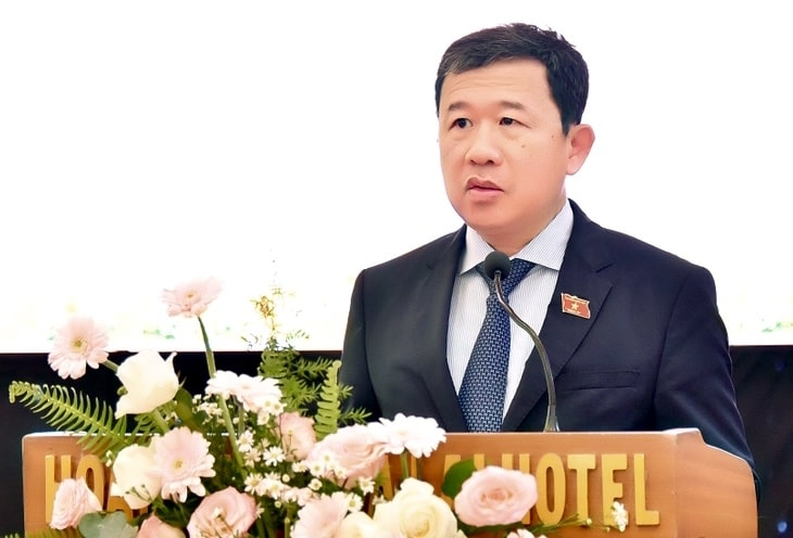 Chủ nhiệm Ủy ban Đối ngoại (Quốc hội Việt Nam) Vũ Hải Hà phát biểu khai mạc buổi làm việc. Ảnh Đ.T