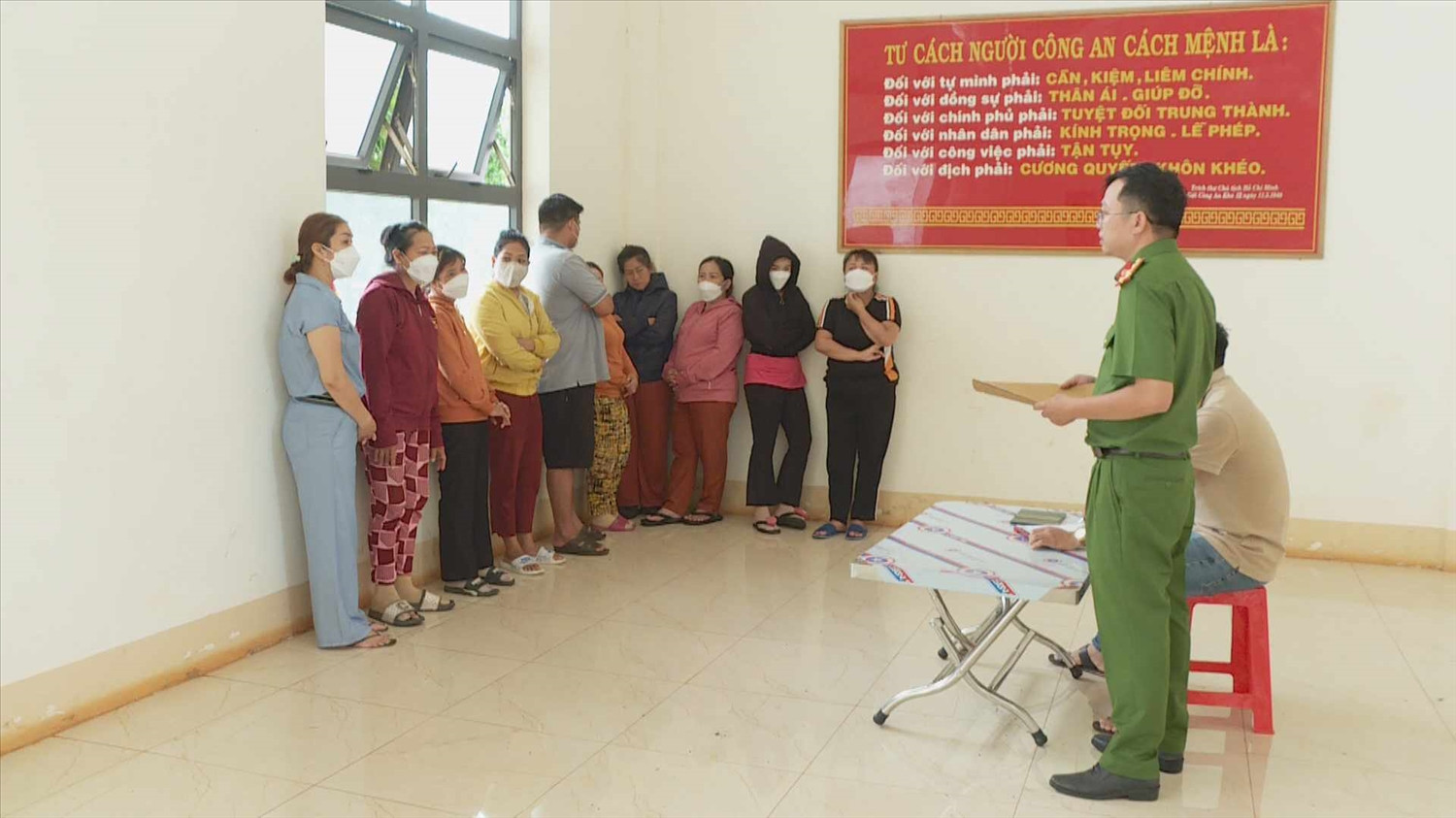 Các đối tượng tại cơ quan Công an