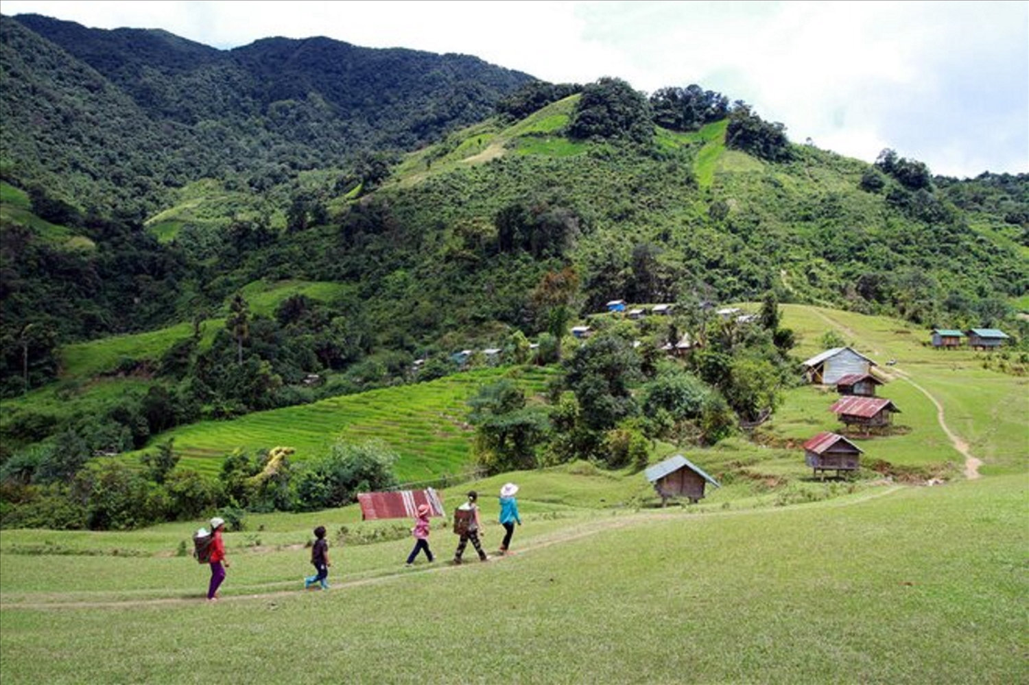 Đường vào làng Sâm Tắc Ngo.