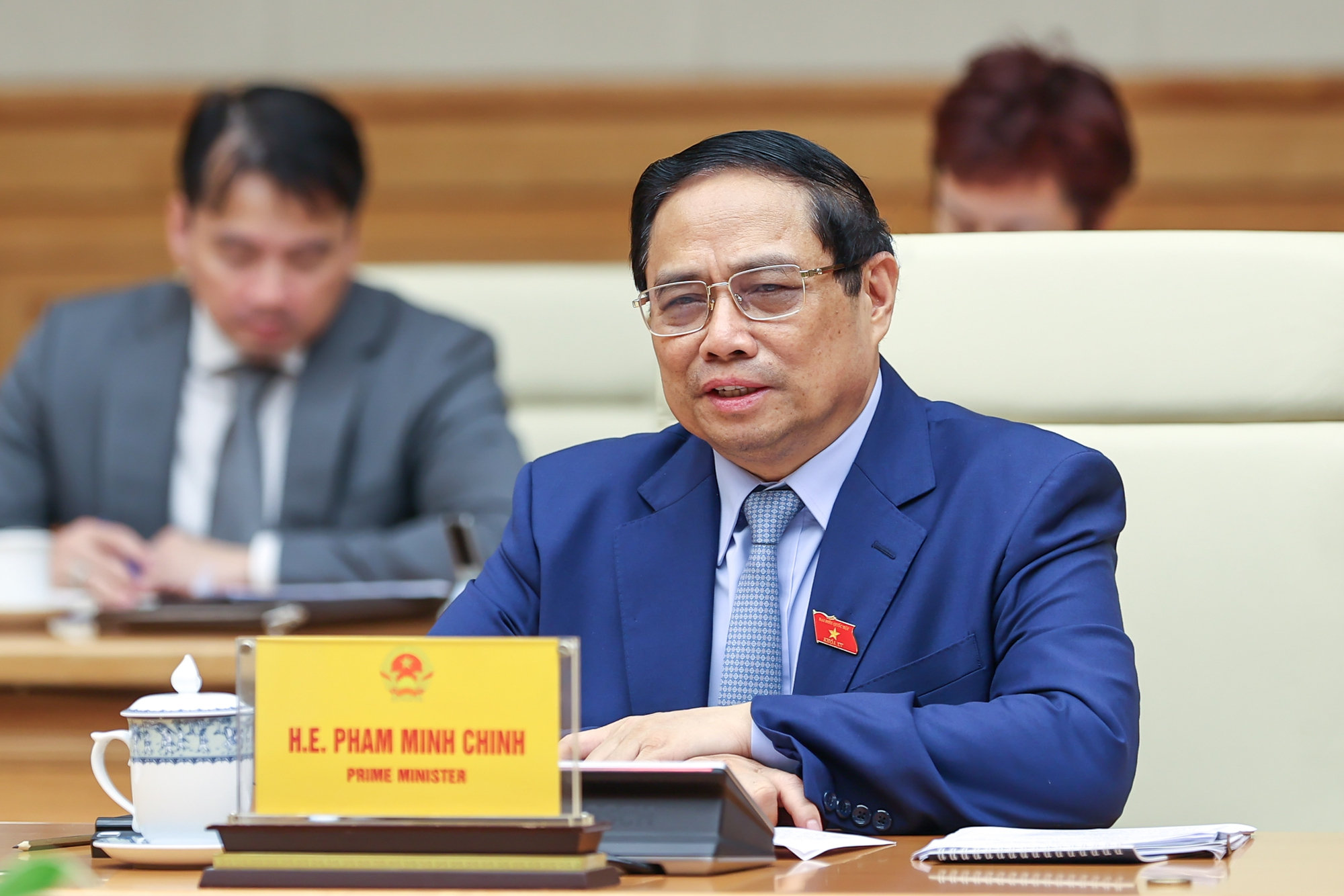 Thủ tướng khẳng định, Việt Nam luôn trân trọng, lắng nghe và đề nghị các tổ chức LHQ tại Việt Nam tiếp tục tư vấn chính sách, hỗ trợ hoàn thiện thể chế... - Ảnh: VGP/Nhật Bắc Thủ tướng khẳng định, Việt Nam luôn trân trọng, lắng nghe và đề nghị các tổ chức LHQ tại Việt Nam tiếp tục tư vấn chính sách, hỗ trợ hoàn thiện thể chế... - Ảnh: VGP/Nhật Bắc