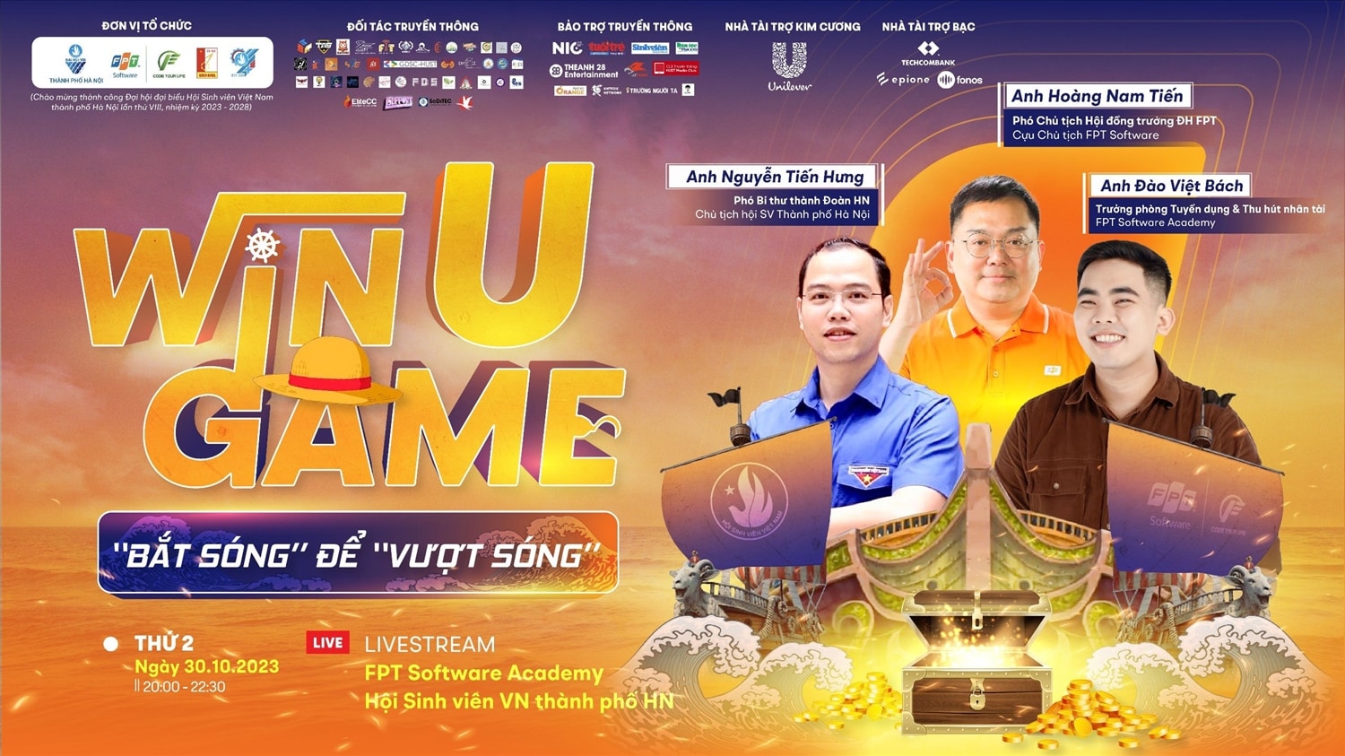 Đặc biệt, ở mùa ba này, đồng hành cùng các bạn sinh viên còn có 02 vị diễn giả khách mời vô cùng quen thuộc với cộng đồng sinh viên Việt Nam là anh Nguyễn Tiến Hưng - Phó Bí thư Thành đoàn Hà Nội, Chủ tịch Hội sinh viên Việt Nam thành phố Hà Nội và anh Hoàng Nam Tiến - Phó Chủ tịch Hội đồng trường Trường Đại học FPT, Cựu Chủ tịch FPT Software