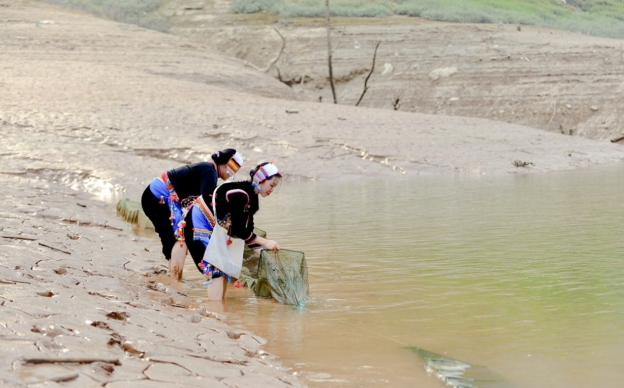 Đại đa số lao động thuộc các dân tộc rất ít người chủ yếu sinh sống, lao động ở khu vực nông thôn. (Trong ảnh: Đồng bào dân tộc Si La đánh bắt cá trên sông Đà - Ảnh: Hà Minh Hưng)