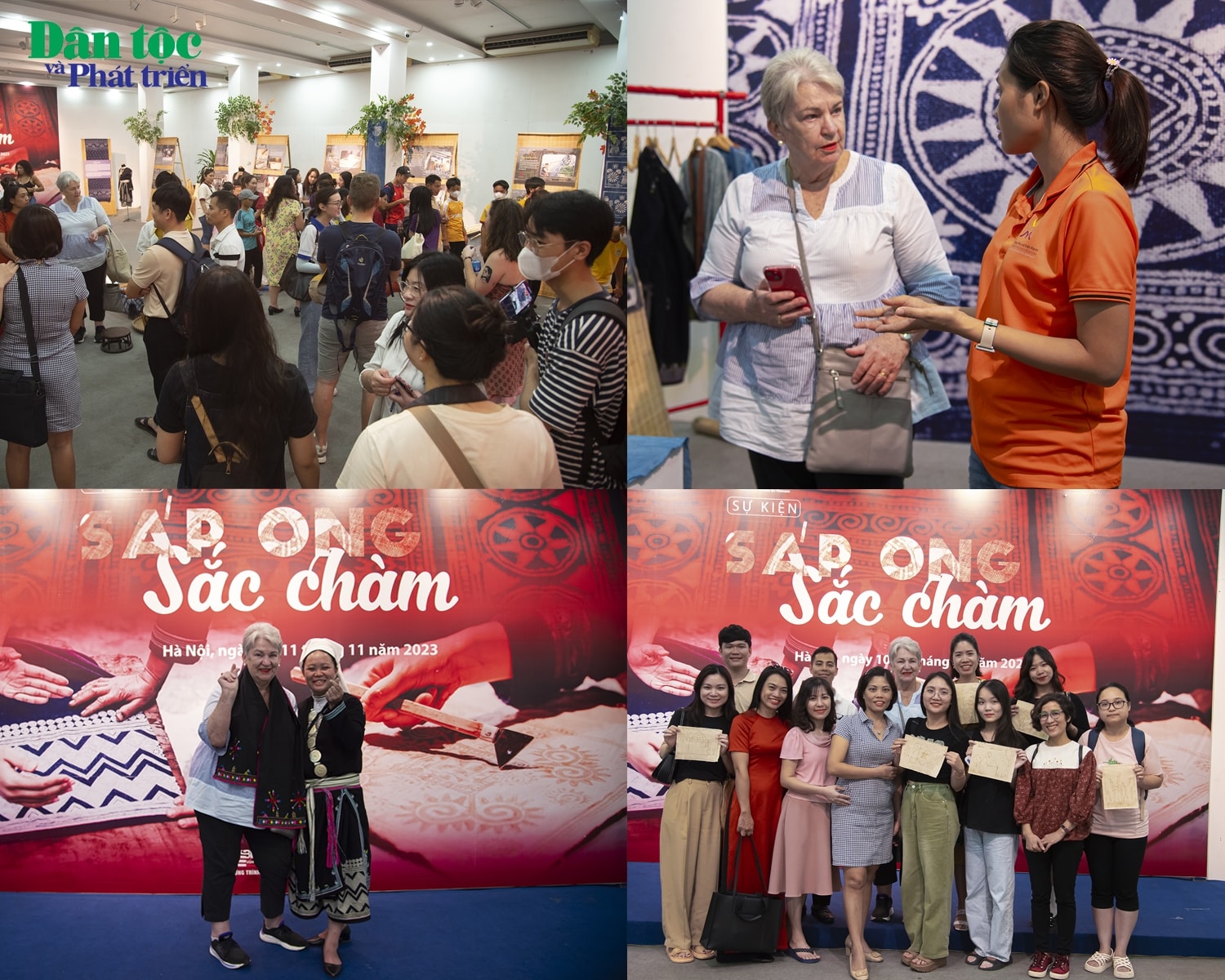 Bà Frances Crawford (Australia) nói: “Tôi thực sự rất vui khi được tham gia vào chương trình này. Chúng tôi đã thực hiện một số tác phẩm vẽ bằng sáp ong. Tôi còn mua một số sản sẩm truyền thống của người Dao Tiền để lưu lại kỷ niệm”.