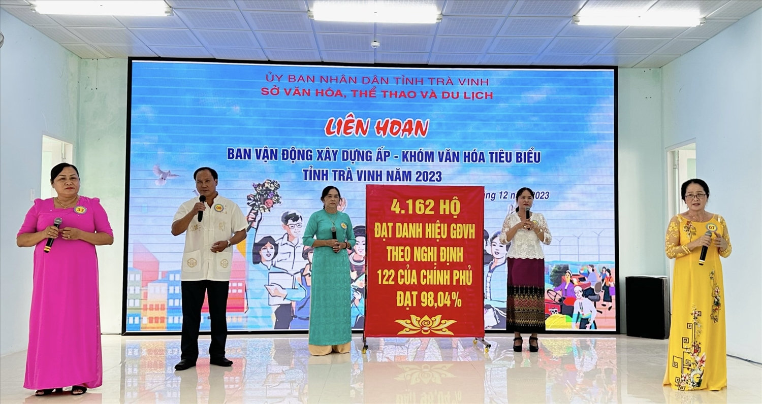 Huyện Tiểu Cần thực hiện phần thi của đơn vị tại Liên hoan Ban Vận động xây dựng ấp – khóm văn hóa tiêu biểu tỉnh Trà Vinh năm 2023 Huyện Tiểu Cần thực hiện phần thi của đơn vị tại Liên hoan Ban Vận động xây dựng ấp – khóm văn hóa tiêu biểu tỉnh Trà Vinh năm 2023