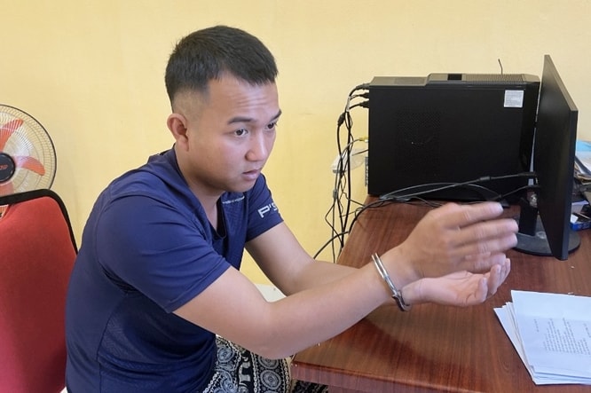 Đặng Văn Được tại cơ quan điều tra. (Ảnh Công an cung cấp) Đặng Văn Được tại cơ quan điều tra. (Ảnh Công an cung cấp)
