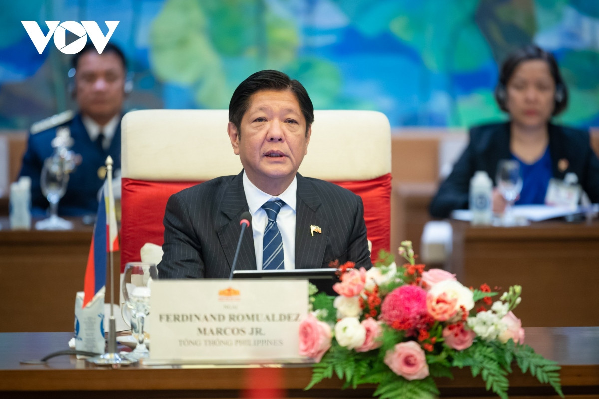 Tổng thống Philippines Ferdinand Romualdez Marcos Jr phát biểu tại cuộc hội kiến