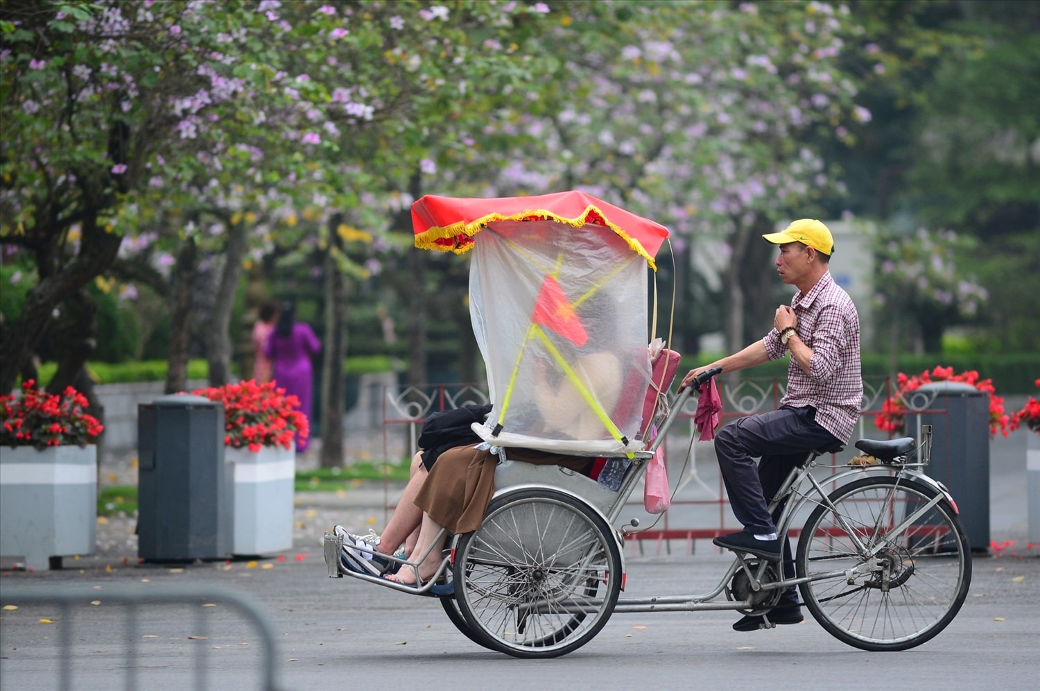 Sắc màu hoa ban mang lại hơi thở của núi rừng Tây Bắc giúp các tuyến đường giữa lòng Thủ đô càng trở nên thơ mộng cuốn hút, đốn gục trái tim của nhiều người dân cũng như du khách khi đến Hà Nội. 