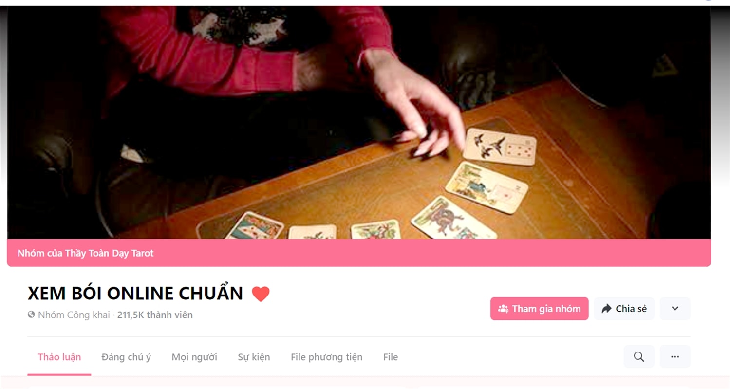 Hội nhóm Xem bói Online có con số thành viên hơn 200 nghìn người