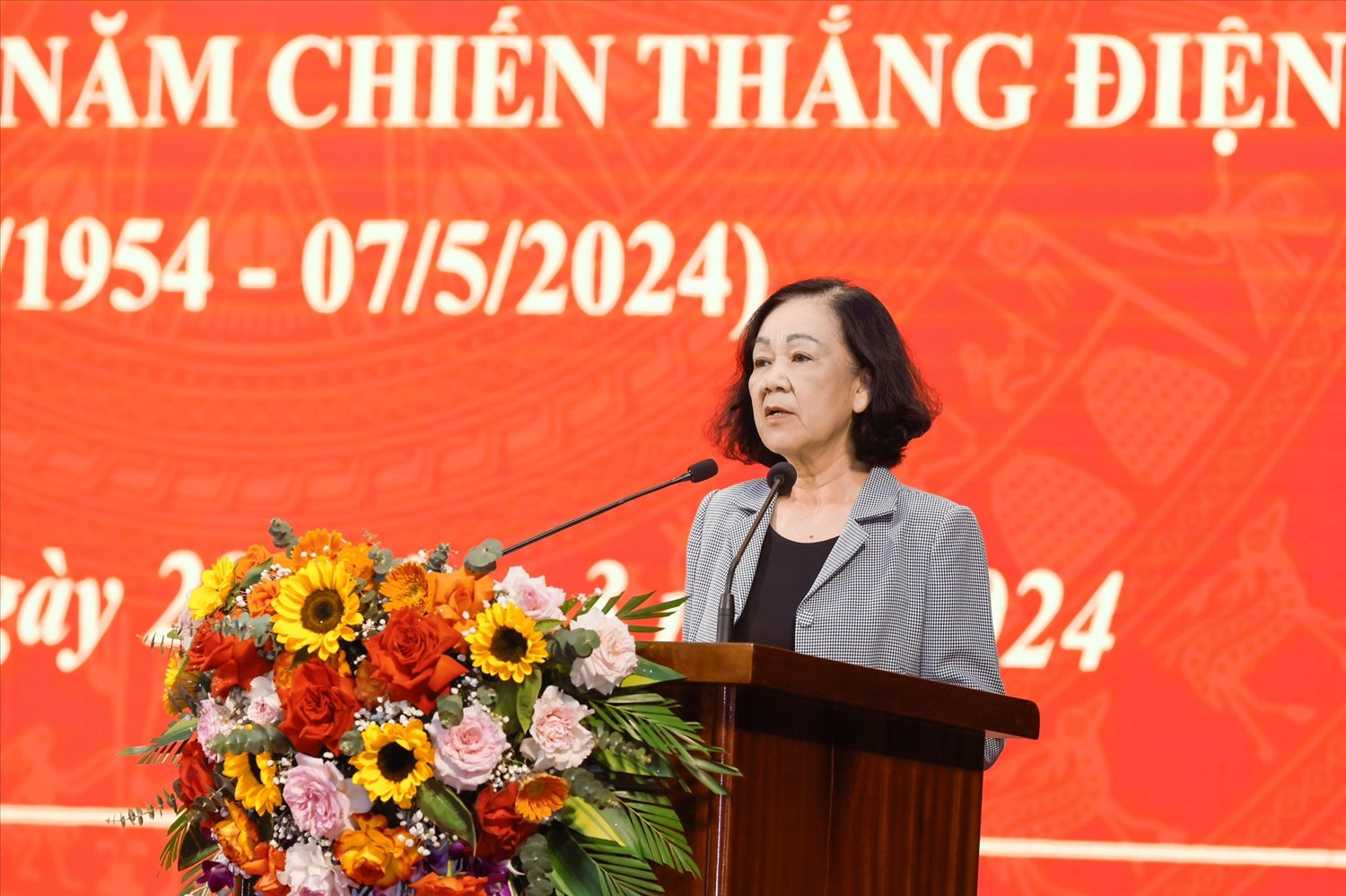 Ủy viên Bộ Chính trị, Thường trực Ban Bí thư, Trưởng ban Tổ chức Trung ương phát biểu tại Hội nghị (Ảnh Quang Vinh)