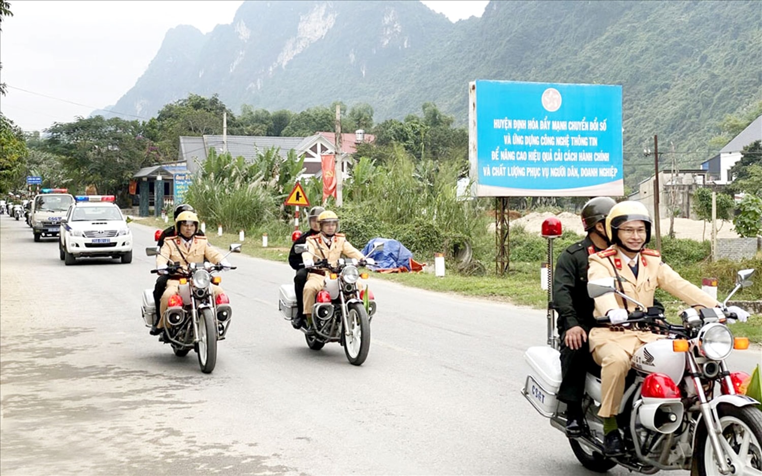 Công an huyện Định Hóa ra quân trấn áp tội phạm 