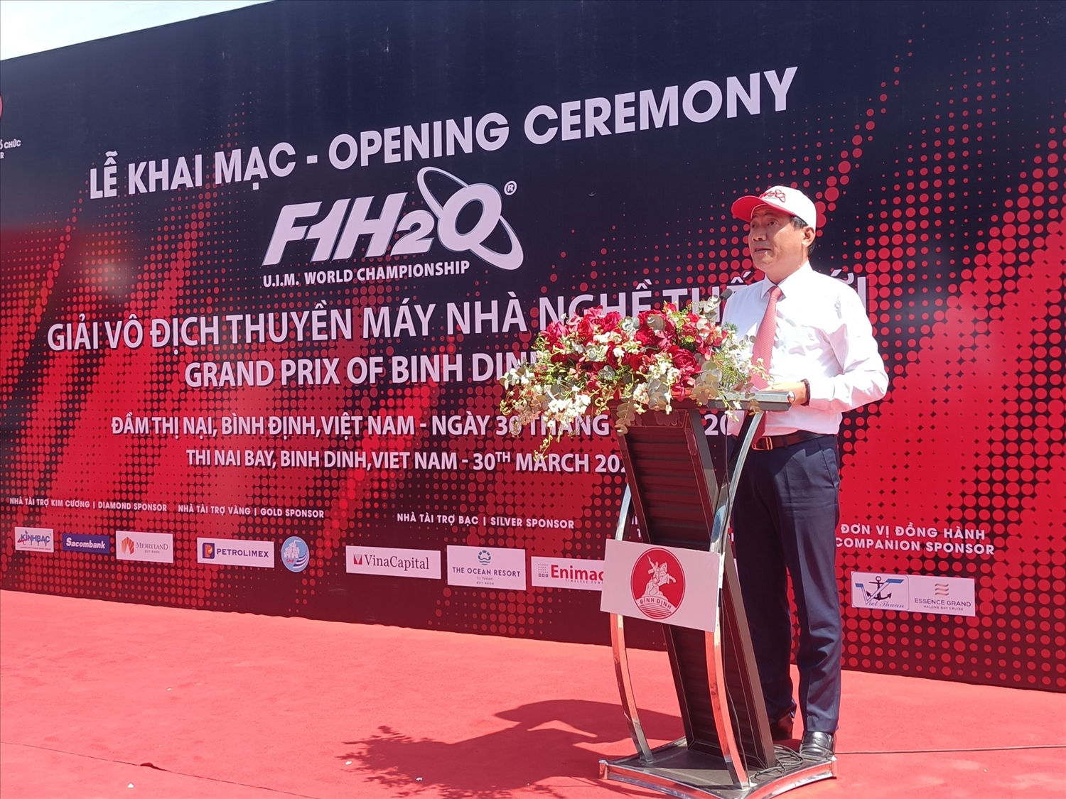 Ông Phạm Anh Tuấn, Chủ tịch UBND tỉnh Bình Định  phát biểu tại buổi lễ