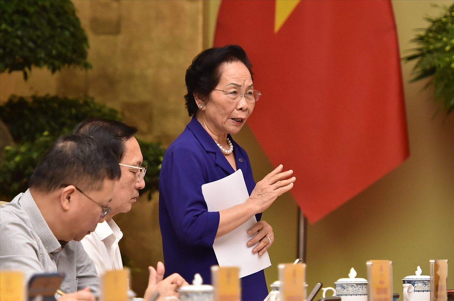 Bà Nguyễn Thị Doan, nguyên Chủ tịch nước, Chủ tịch Hội Khuyến học Việt Nam, khẳng định, muốn phổ cập GDMN từ 3 - 5 tuổi theo xu hướng phát triển hiện đại, vươn tầm quốc tế, bảo đảm quyền trẻ em, việc đầu tiên là phải đổi mới chương trình 