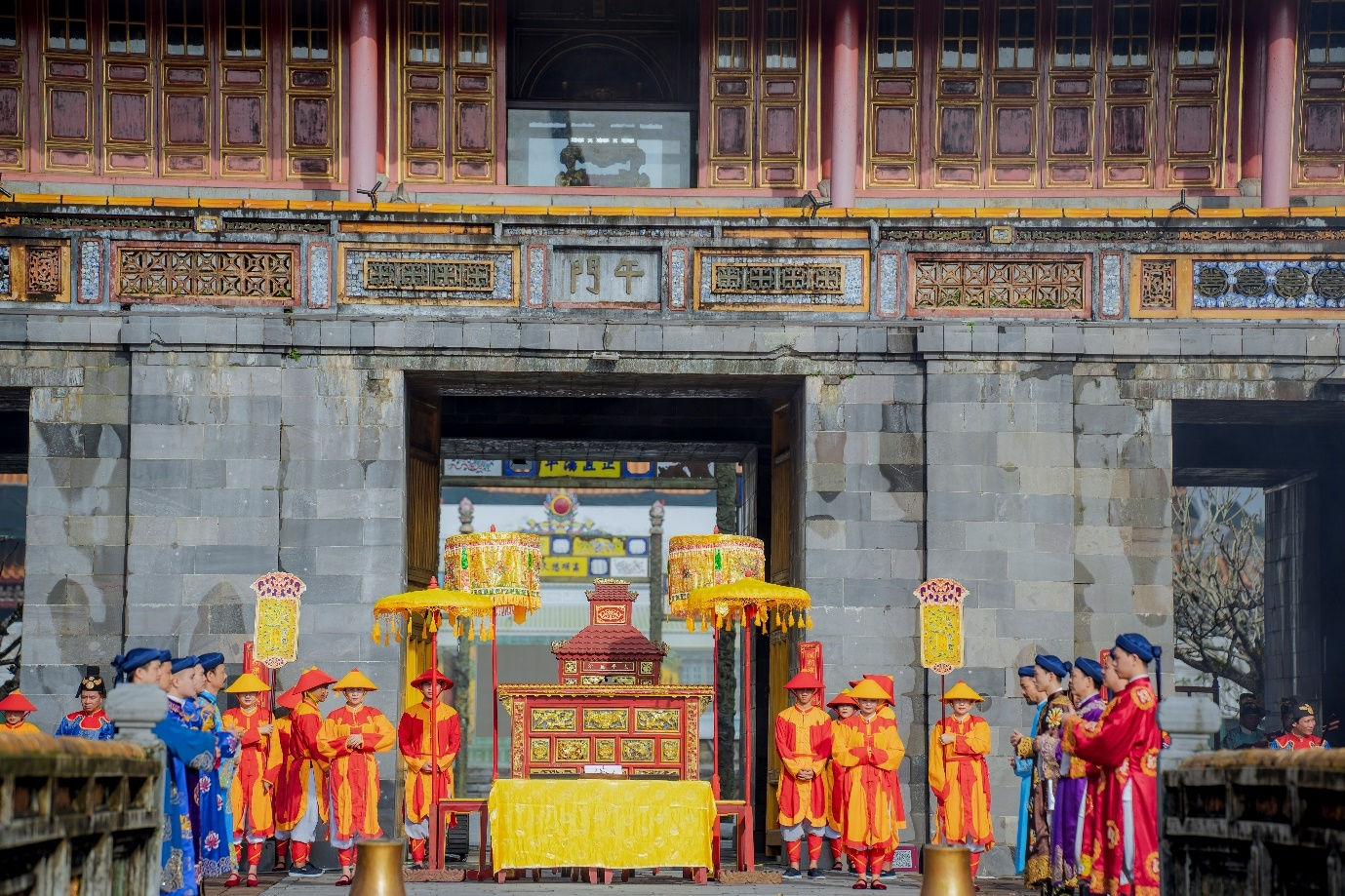 Lễ hội sân khấu hóa tái hiện Lễ Ban sóc triều Nguyễn. Ảnh minh họa