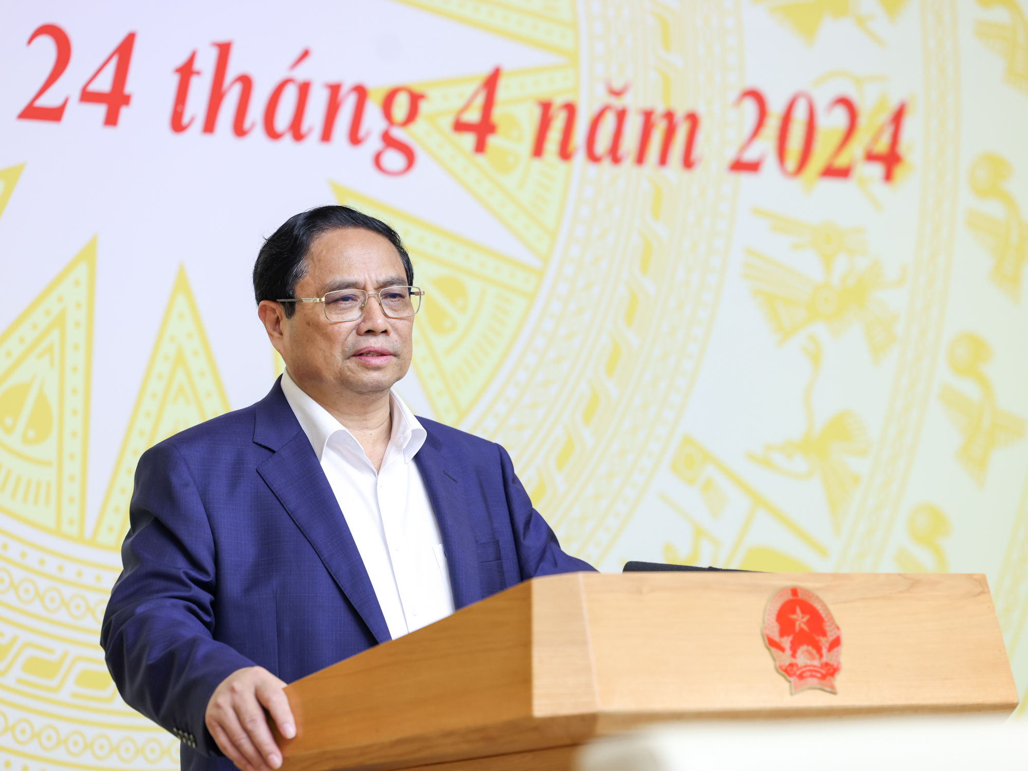 Thủ tướng Phạm Minh Chính, Chủ tịch Ủy ban Quốc gia về chuyển đổi số, chủ trì phiên họp lần thứ 8 của Ủy ban, với trọng tâm thảo luận về kinh tế số - Ảnh: VGP/Nhật Bắc