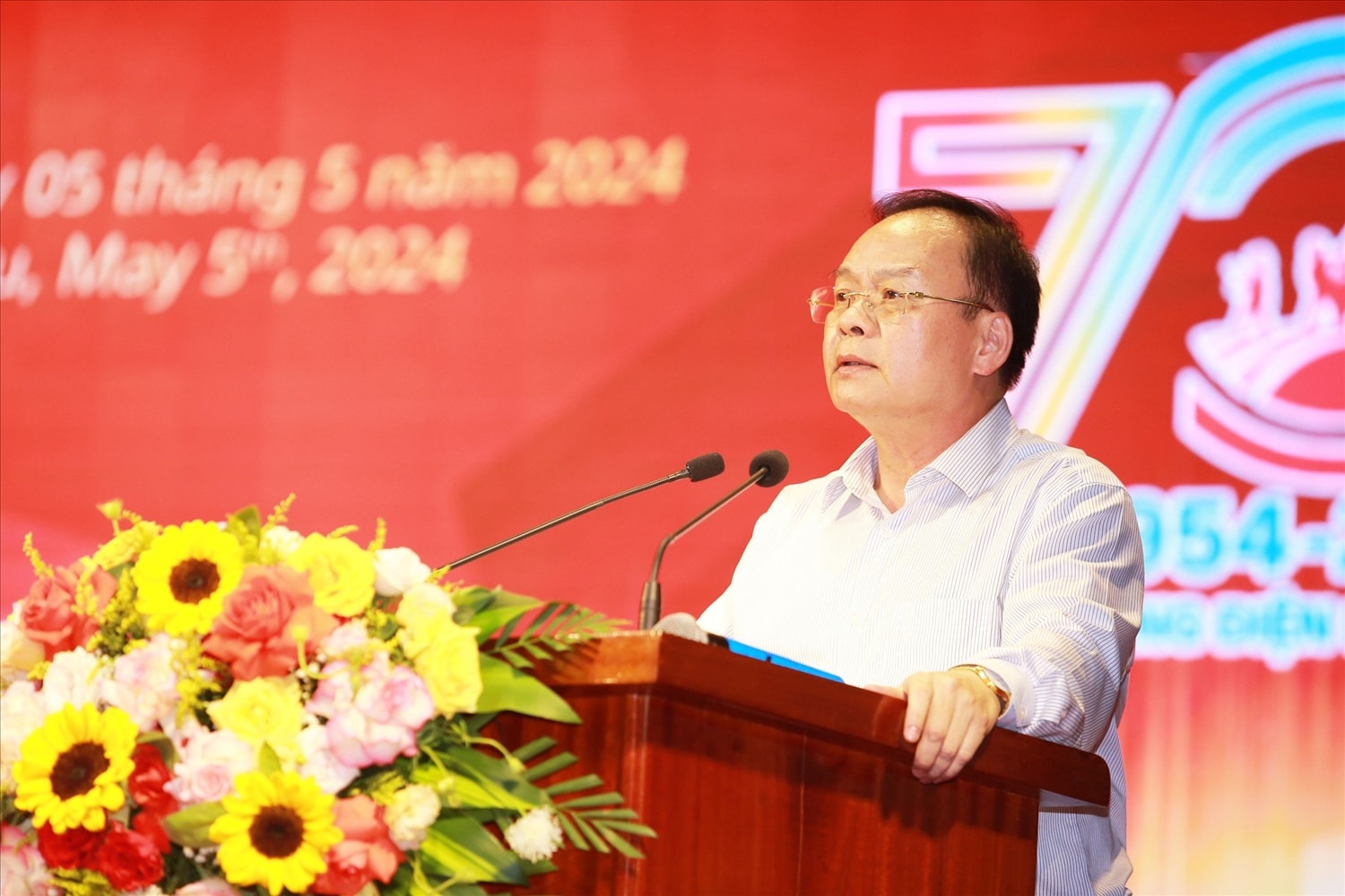 Ông Mùa A Sơn, Phó Bí thư Thường trực Tỉnh ủy Điện Biên phát biểu tại sự kiện