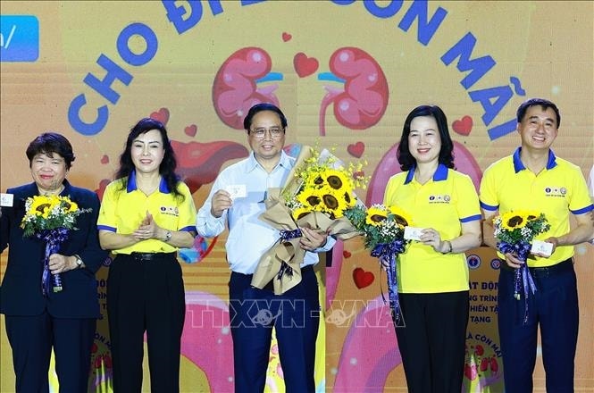 Thủ tướng Phạm Minh Chính đăng ký hiến tặng mô, tạng. Ảnh: Dương Giang/TTXVN