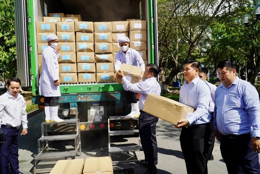 Lô củ sen cấp đông của Đồng Tháp xuất khẩu chính ngạch sang Nhật Bản hồi đầu tháng 5/2024.