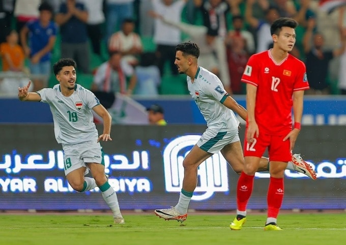Iraq có chuỗi trận toàn thắng tại Vòng loại 2 Word Cup 2026 (Ảnh IT) Iraq có chuỗi trận toàn thắng tại Vòng loại 2 World Cup 2026. (Ảnh IT)