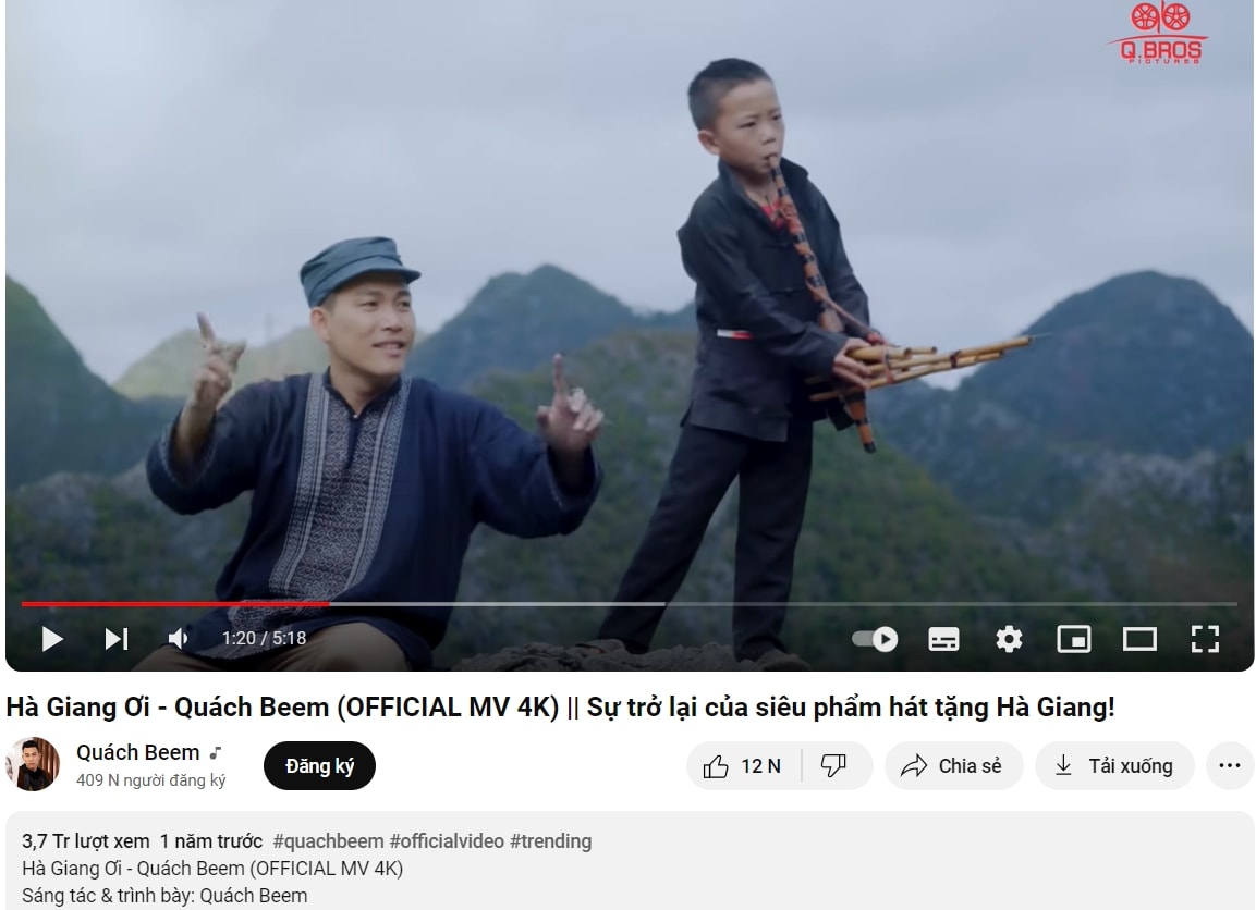 Ca khúc “Hà Giang ơi” của nhạc sĩ trẻ Quách Beem đã đã gây thương nhớ cho bao khán giả, gây tò mò thu hút khách du lịch của mọi miền Tổ quốc đến với Hà Giang Ca khúc “Hà Giang ơi” của nhạc sĩ trẻ Quách Beem đã đã gây thương nhớ cho bao khán giả, tạo sức hấp dẫn thu hút khách du lịch của mọi miền Tổ quốc đến với Hà Giang