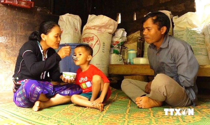 Phụ huynh có trẻ bị suy dinh dưỡng, thấp còi, nhẹ cân được hỗ trợ kiến thức chăm sóc bữa ăn cho trẻ đúng cách. Ảnh: Thanh Thuỷ-TTXVN Phụ huynh có trẻ bị suy dinh dưỡng, thấp còi, nhẹ cân được hỗ trợ kiến thức chăm sóc bữa ăn cho trẻ đúng cách. Ảnh: Thanh Thuỷ-TTXVN