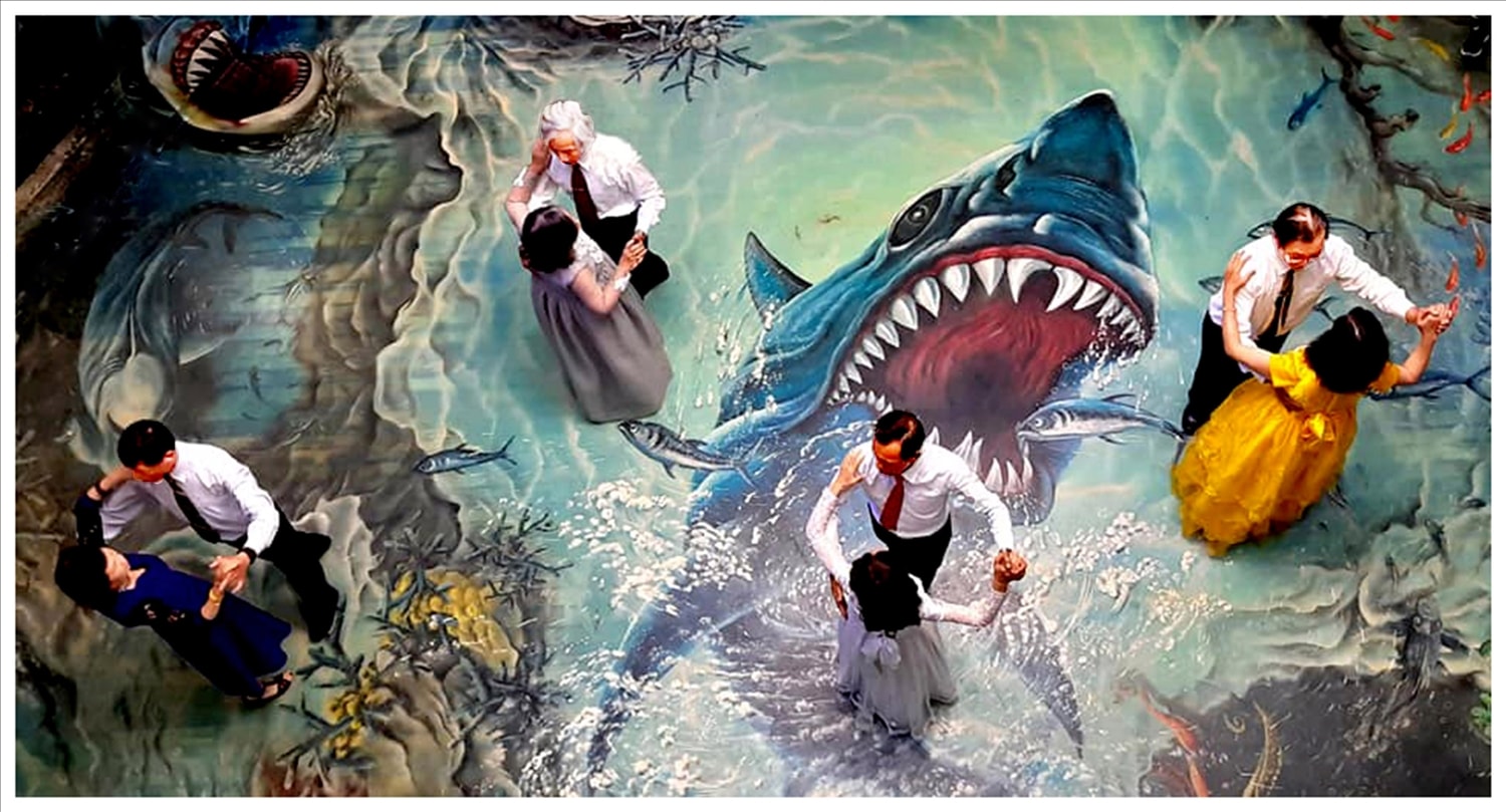 Sân khấu đại dương trong khu biệt thự