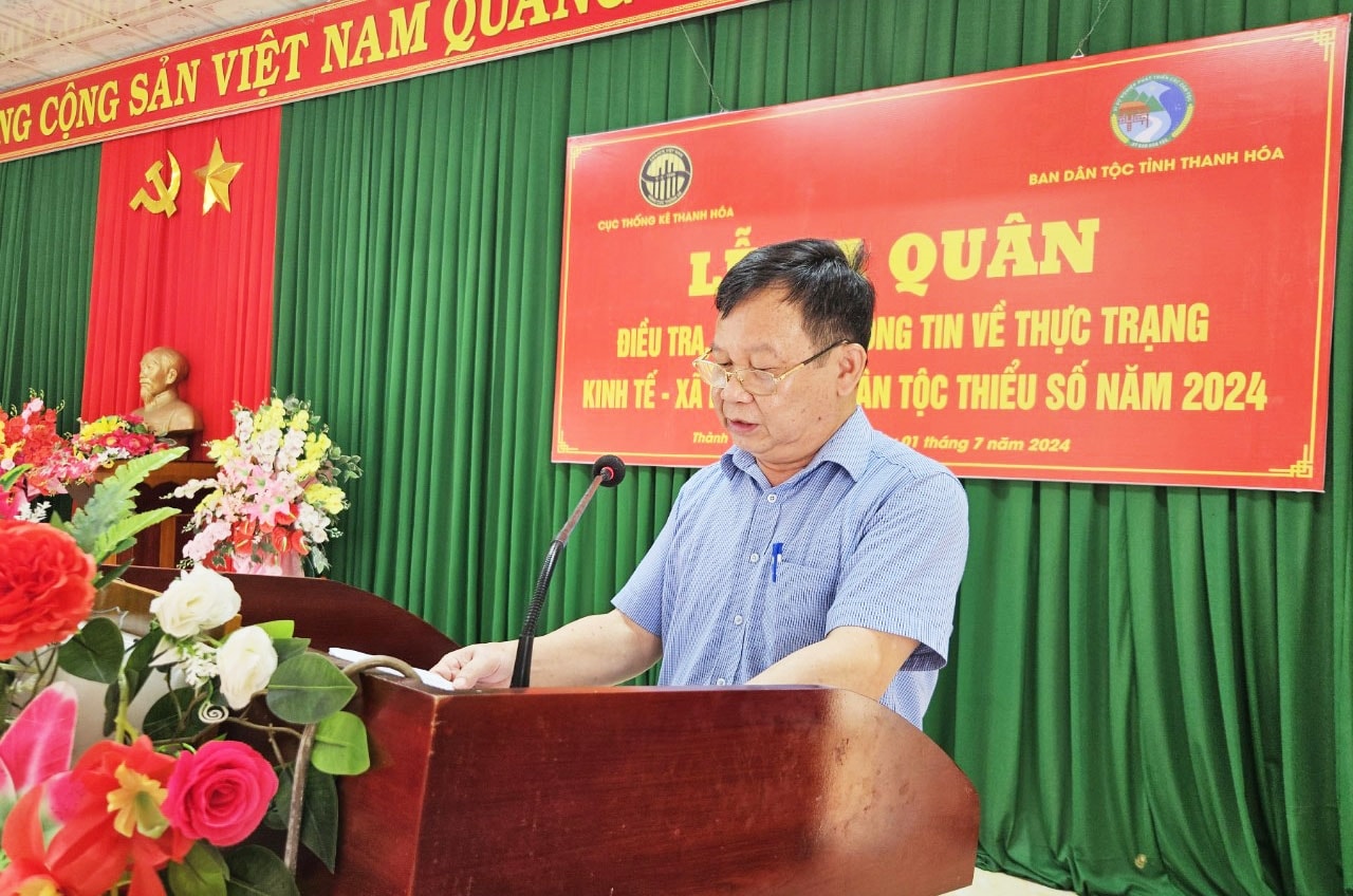 Ông Lê Minh Hành - Phó trưởng Ban Dân tộc tỉnh Thanh Hóa phát biểu tại Lễ ra quân Ông Lê Minh Hành - Phó trưởng Ban Dân tộc tỉnh Thanh Hóa phát biểu tại Lễ ra quân