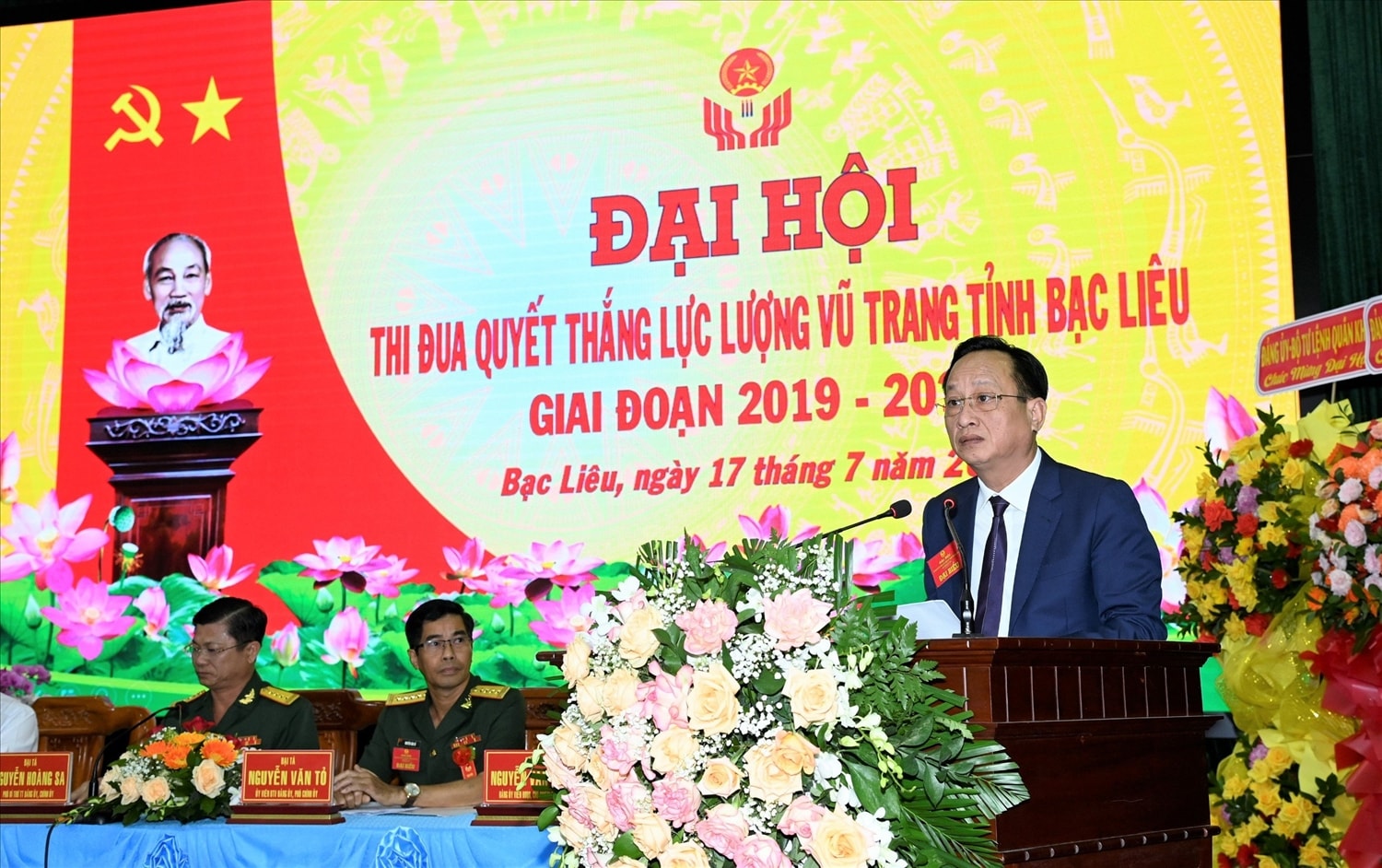 Ông Phạm Văn Thiều, Chủ tịch UBND tỉnh, Chủ tịch Hội đồng thi đua tỉnh Bạc Liêu phát biểu khai mạc 