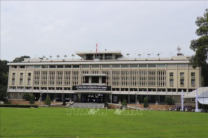 Quang cảnh Hội trường Thống Nhất, Thành phố Hồ Chí Minh sáng 25/7. Ảnh: Thu Hương/TTXVN Quang cảnh Hội trường Thống Nhất, Thành phố Hồ Chí Minh sáng 25/7. Ảnh: Thu Hương/TTXVN