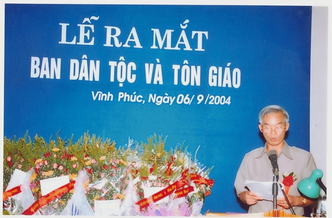 Ngày 6/9/2004, Chủ tịch UBND tỉnh Vĩnh Phúc Nguyễn Ngọc Phi phát biểu tại Lễ ra mắt Ban Dân tộc và Tôn giáo (nay là Ban Dân tộc) Ngày 6/9/2004, Chủ tịch UBND tỉnh Vĩnh Phúc Nguyễn Ngọc Phi phát biểu tại Lễ ra mắt Ban Dân tộc và Tôn giáo (nay là Ban Dân tộc)