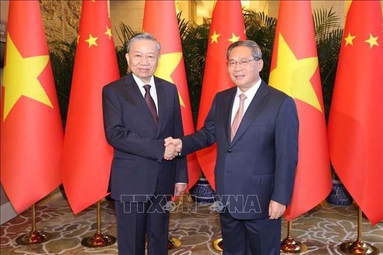 Tổng Bí thư, Chủ tịch nước Tô Lâm và Thủ tướng Quốc vụ viện Trung Quốc Lý Cường Tổng Bí thư, Chủ tịch nước Tô Lâm và Thủ tướng Quốc vụ viện Trung Quốc Lý Cường